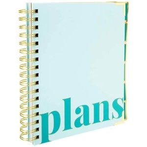 C R GIBSON "PLANS" HARD COVER SPIRAL BOUND COLOR CODED PLANNER 17 MONTHS UNDATED